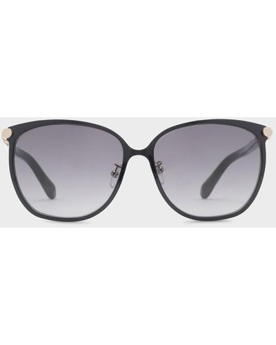 Charles & Keith Oversized Square Sunglasses - Black