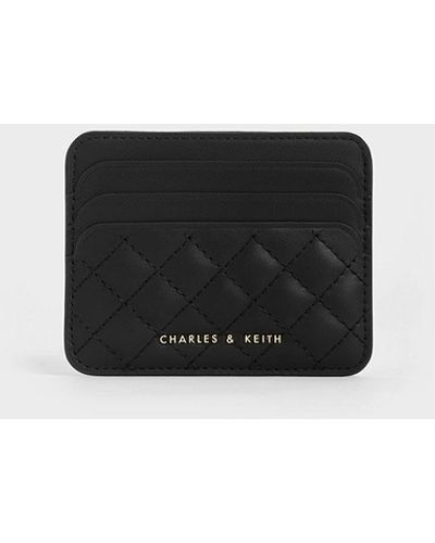 Charles & Keith Quilted Multi-slot Card Holder - White