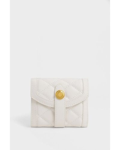 Charles & Keith Este Belted Small Wallet - White