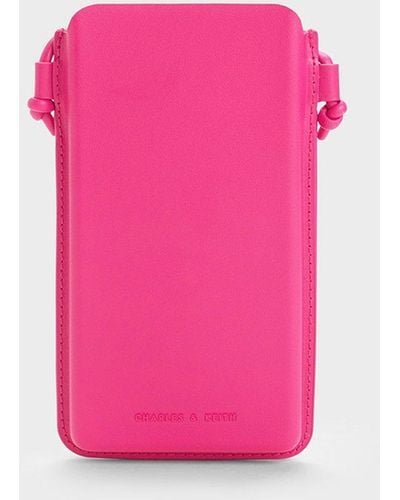 Charles & Keith Camelia Phone Pouch - Pink