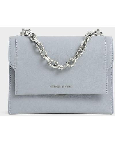 Charles & Keith mini crossbody bag with chunky chain in ombre pink -  ShopStyle