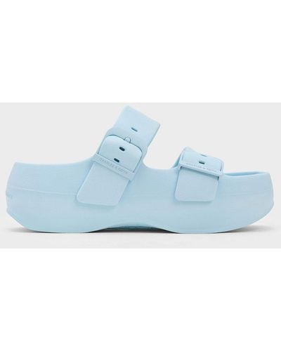 Charles & Keith Bunsy Double-strap Sports Sandals - Blue