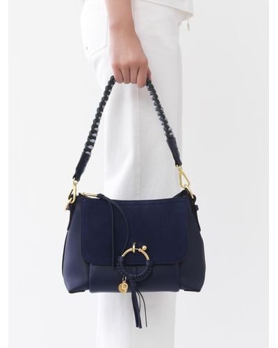 Leather crossbody bag See by Chloé Blue in Leather - 35639841