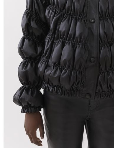 Chloé Ruched Puffer Jacket - Black