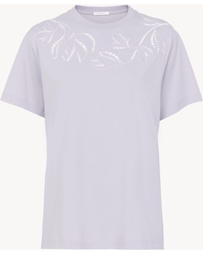 Chloé Besticktes T-Shirt - Weiß
