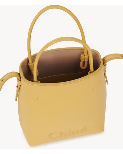 Chloé Chloé Sense Micro Tote Bag - Metallic