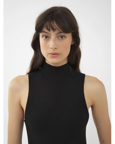 Chloé Mock-neck Mini Dress - Black