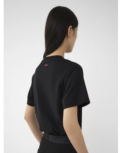 Chloé T-shirt col rond - Noir