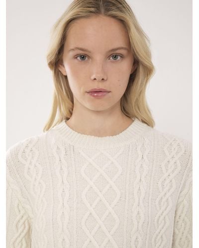 Chloé Generous Cable-knit Sweater - Natural