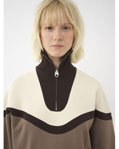 Chloé Zip-collar Sweater - Brown