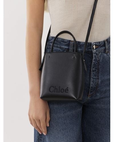 Chloé Chloé Sense Micro Tote Bag - Black