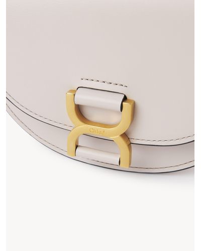 Chloé Mini Marcie Flap Bag In Soft Leather - Metallic