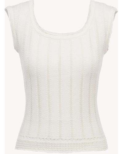 See By Chloé Sleeveless Knit Blouse - White