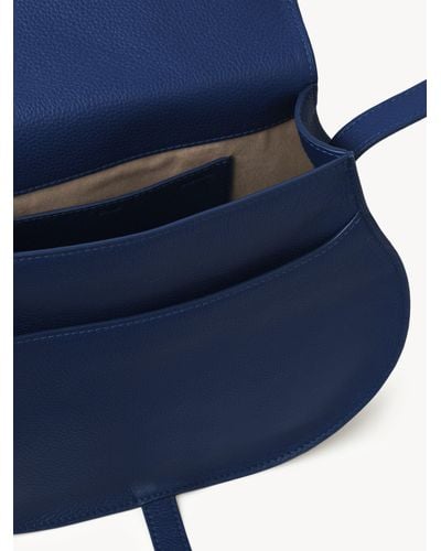 Chloé Marcie Medium Saddle Bag - Blue