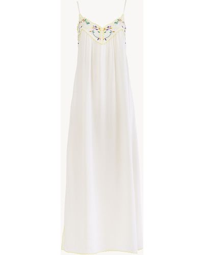 See By Chloé Embroidered Slip Dress - White