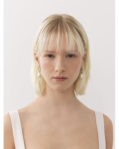 Chloé Darcey Lace Drop Earrings - Natural