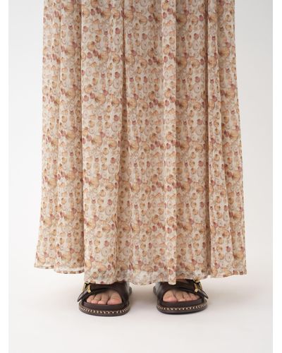 Chloé Gathered Maxi Skirt - Natural