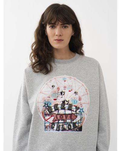 See By Chloé Oversized Sweatshirt - Gray