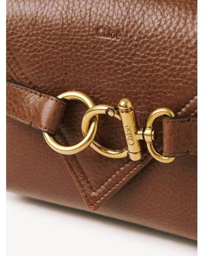 Chloé Mini Crossbody Cape Bag In Grained Leather - Brown