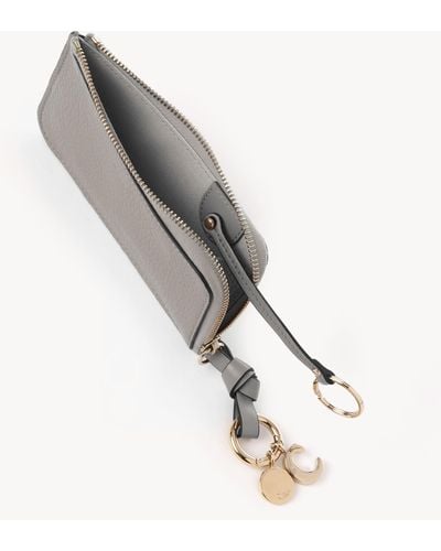 Chloé Alphabet Purse In Grained Leather - White