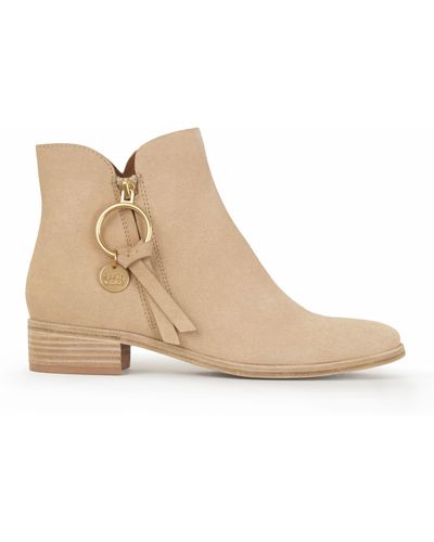 See By Chloé Louise Flat Ankle Boot - Natural