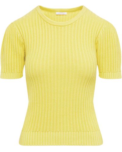 See By Chloé Cable Knit Blouse - Yellow