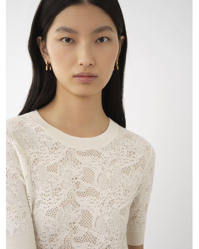 Chloé Short-sleeve Jumper - Natural