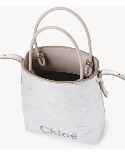 Chloé Chloé Sense Micro Tote Bag - White