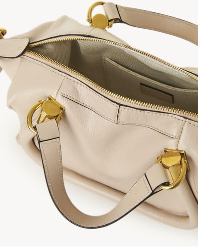 Chloé Small Paraty 24 Bag In Soft Leather - Metallic