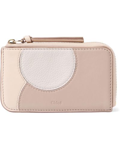 Chloé Moona Small Purse With Card Slots - Pink