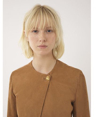 Chloé Collarless Fitted Jacket - Natural