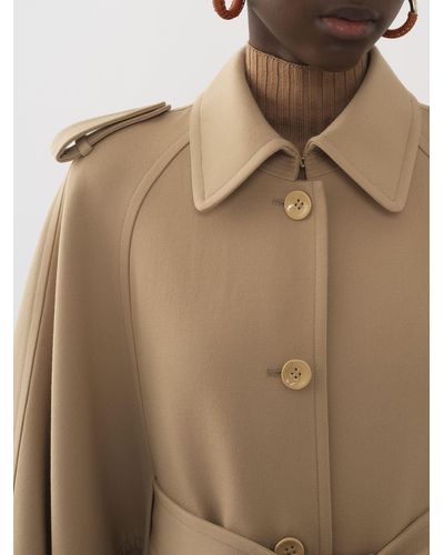 Chloé Belted Long Cape - Natural