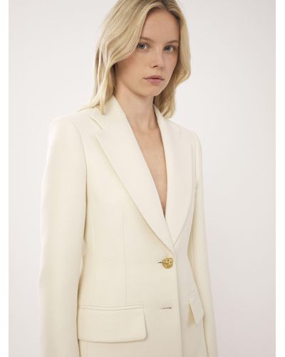 Chloé Two-button Tailored Jacket - Natural