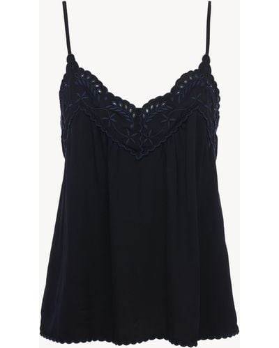 See By Chloé Embroidered Slip Top - Black