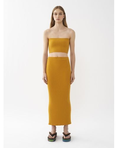 Chloé Fitted Bustier - Yellow