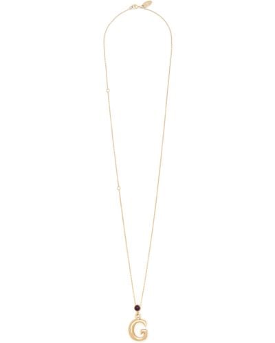 Chloé Alphabet Necklace With Pendant O - White