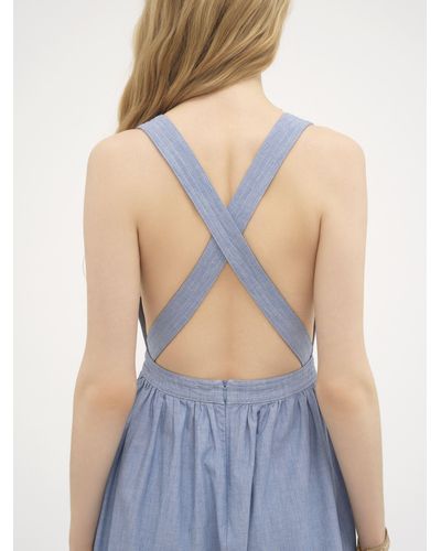 Chloé Backless Long Dress - Blue