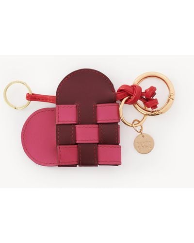 See By Chloé My Sbc Woven Heart Key Chain - Red
