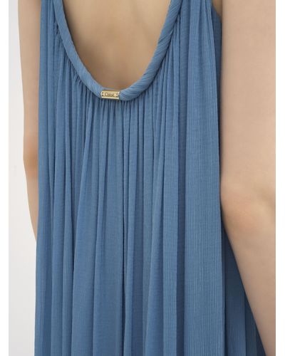 Chloé Flared Sleeveless Dress - Blue