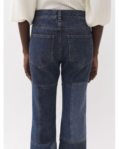 Chloé Cropped Flare Jeans - Blue