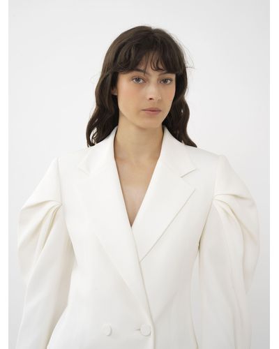 Chloé Long Double-breasted Coat - White