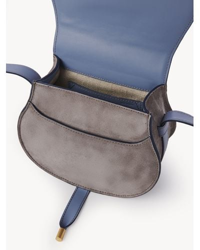 Chloé Marcie Small Saddle Bag - Gray