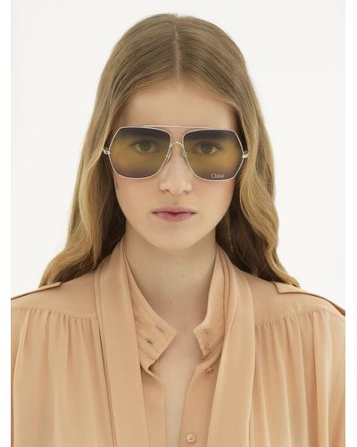 Classic Yellow Framed Sunglasses by Chloe