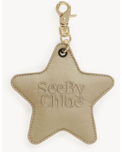 See By Chloé Joy Rider Padded Star Key Chain - Natural