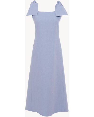 Chloé Sommerliches Kleid mit Schleifenträger - Blau