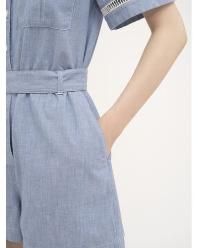 Chloé Short-sleeve Jumpsuit - Blue