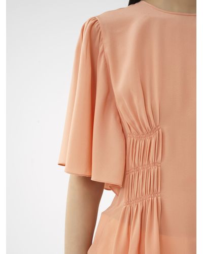 Chloé Top froncé manches papillon - Rose