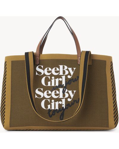 See By Chloé See By Girl Un Jour Tote - Natural
