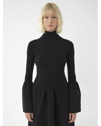 Chloé Mock-neck Knit Dress - Black