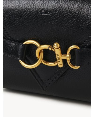 Chloé Mini Crossbody Cape Bag In Grained Leather - Black